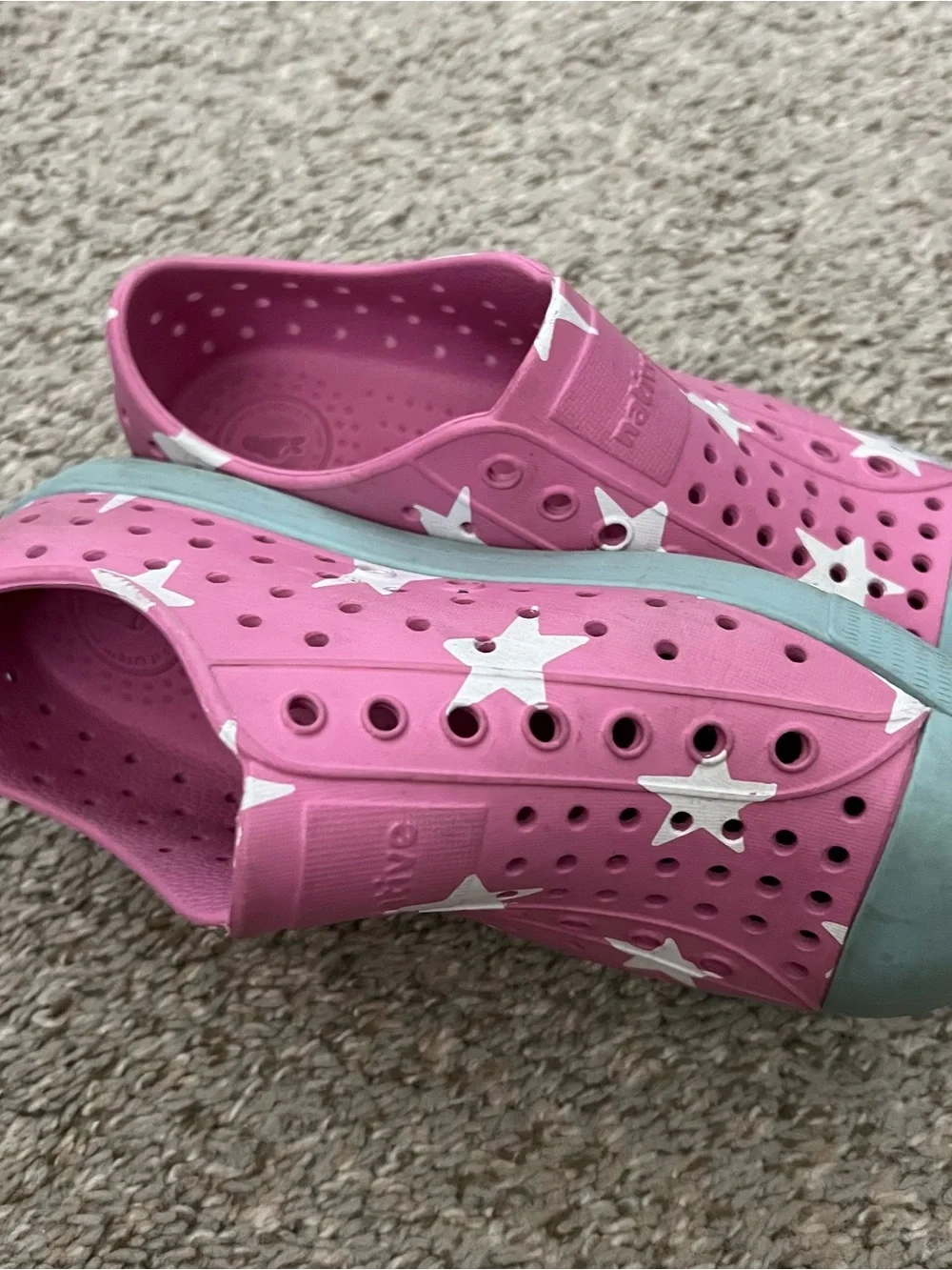 Native Kids Pink Star Water Shoes Size 1